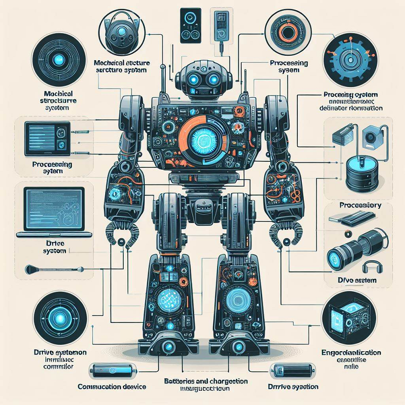 صورة لمكونات الروبوت